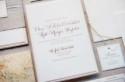 Kate + Cleon's Romantic Rose Gold Foil Wedding Invitations