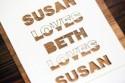Susan + Beth's Laser Cut Wood Veneer Wedding Invitations