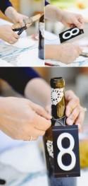 Chic DIY Wine Bottle Table Numbers 