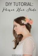 DIY Flower Hair Slide Tutorial - Bridal Musings Wedding Blog