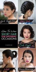 How To Wear Short Hair For Different Occasions