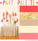 Party Palette: Coral + Glittery Gold