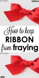 How To Keep Ribbon From Fraying
