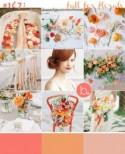 Coral & Orange Floral Fall Wedding Inspiration Board 
