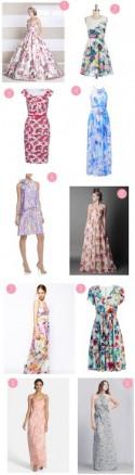 Floral Print Dresses - Polka Dot Bride