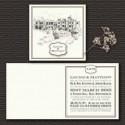 Knots and Kisses Wedding Stationery: Bespoke Wedding Invitations with Sketch Of Gorgeous Country House Wedding Venue