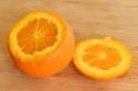 DIY Jack O' Lantern Orange Fruit Cups