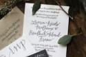 Lauren + Bradley's Rustic Calligraphy Wedding Invitations