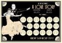 Knots and Kisses Wedding Stationery: Bespoke Art Deco Movie Poster Style Wedding Table Plan