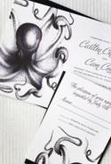 Wrap your loving tenticals around Concertina Press' oceanic wedding invitations