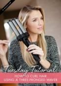 Tuesday Tutorial: How to Curl Hair Using a Three-Pronged Waver