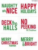 Red And Green Holiday Gift Tags