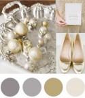 Christmas Colour Palette - Champagne & Silver - Polka Dot Bride