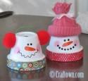 How to Make Terra Cotta Pot Snowman - DIY & Crafts - Handimania