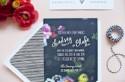Lindsey + Blake's Floral Noir Wedding Invitations