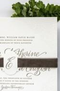Elegant Letterpress Calligraphy Wedding Invitations