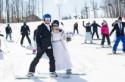 Maria & Bob's snowboarding ski resort wedding