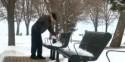 Strangers Help Shovel Snow So This Man Can Deliver A Daisy To His Late Wife Every Day
