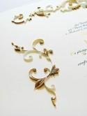 Gold Quilled Wedding Anniversary Certificate