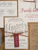 Adam + Lauren's Rustic Hand Lettered Wedding Invitations