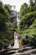 Creative Yellow 'Greys' Waterfall Woods Wedding
