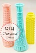 DIY Wedding Ideas: Easy Distressed Glass
