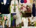 Knots and Kisses Wedding Stationery: Navy And Pink Botanical Wedding Invitations & Inspiration