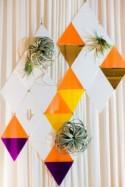 Modern Geometric Wedding with a Bright Color Palette 