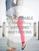 Love Story Infographic Wedding Invitations 