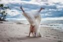 How to cartwheel in a wedding dress 