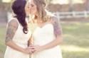 Two tattooed brides and an adorable California spring wedding