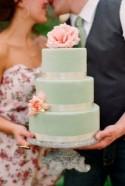 24 Gentle Mint Green Colored Wedding Cakes 