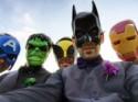 Low-key match your wedding party with Halloween masks