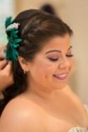 The mirrored corset at this teal and tentacles firey wedding stole our hearts