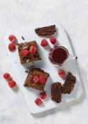 Make Chocolate Brownies with Raspberry Sauce