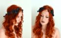 Wedding hair inspiration: Black floral crown