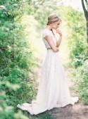 Organic Bridal Style in a Two Piece Gown - Wedding Sparrow 