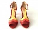 Super cute red wedding shoes to make your toes blush