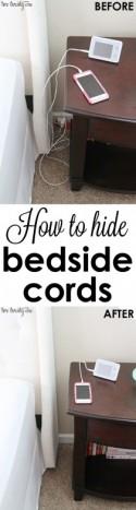 How to Hide Bedside Cords - Two Twenty One