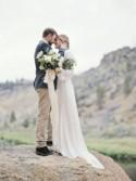 Outdoor Elopement in a Long Sleeve Gown - Wedding Sparrow 