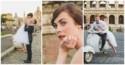 They eloped in Rome inspired by Audrey Hepburn's Roman Holiday! How romantic!