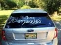 It's dangerous to go alone: take these geeky "just married" car decals