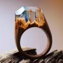 These wooden rings contain whole tiny worlds!