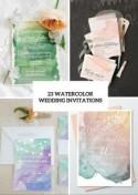 23 Pretty Watercolor Wedding Invitations To Get Inspired - Weddingomania