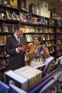 It's  at this comic book store and art gallery wedding