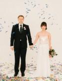Pizza, Champagne + Confetti-Inspired Wedding: Ashley + Matt