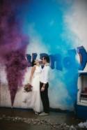 Graffiti, Smoke Bombs & An Abandoned Building: Colourful Wedding Ideas from France