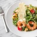 Grilled Shrimp Salad Recipe with Creamy Roasted Garlic Dressing