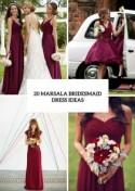 20 Stunning Marsala Bridesmaid Dress Ideas For Fall Weddings - Weddingomania