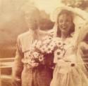 Vintage Bride :: Military Wedding and Bride Carrying Daisies 